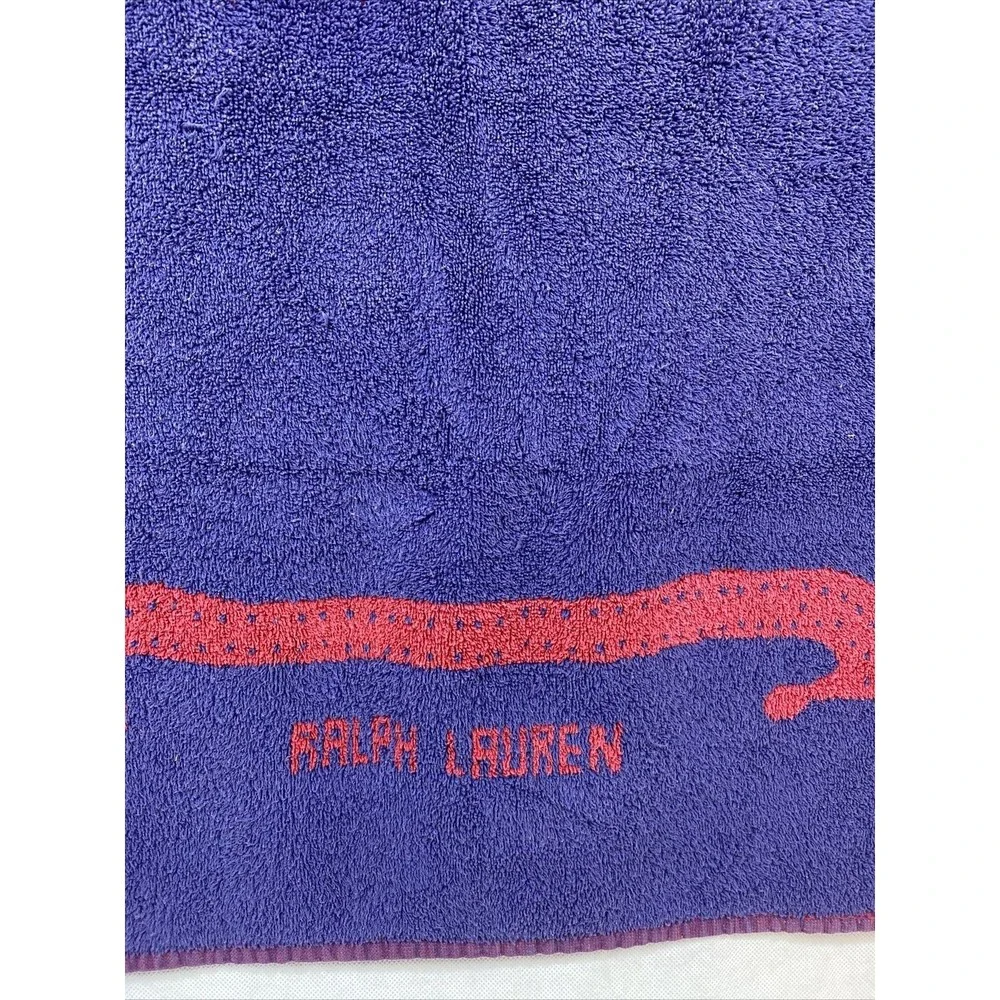 Vintage Ralph Lauren Red Blue Beach Towel